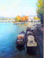 Betina Fauvel-ogdenthe Barges Of Paris Pont Neuf