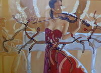 Vencent Kogirl With Violin Oil120 X 175cmsold